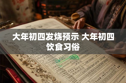 大年初四发烧预示 大年初四饮食习俗