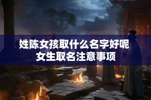 姓陈女孩取什么名字好呢 女生取名注意事项