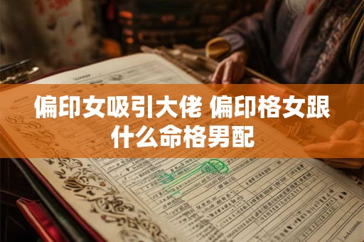 详细阅读:偏印女吸引大佬 偏印格女跟什么命格男配 偏印女吸引大佬 偏印格女跟什么命格男配