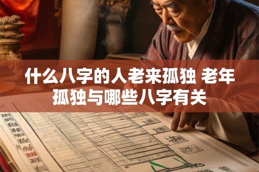 什么八字的人老来孤独 老年孤独与哪些八字有关