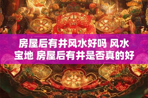 详细阅读:房屋后有井风水好吗 风水宝地 房屋后有井是否真的好 房屋后有井风水好吗 风水宝地 房屋后有井是否真的好
