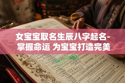 女宝宝取名生辰八字起名- 掌握命运 为宝宝打造完美人生！