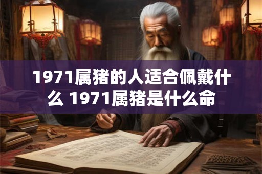 1971属猪的人适合佩戴什么 1971属猪是什么命