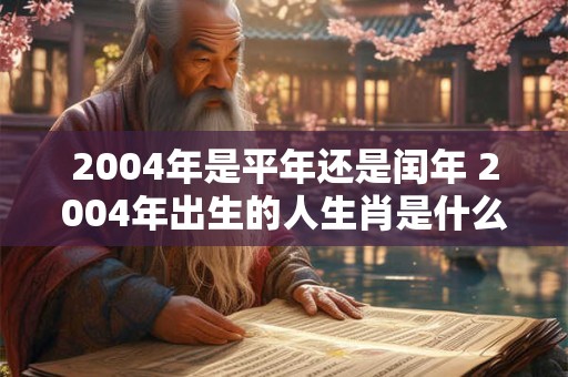 2004年是平年还是闰年 2004年出生的人生肖是什么