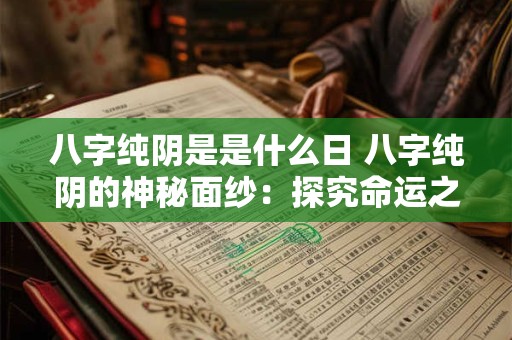 八字纯阴是是什么日 八字纯阴的神秘面纱：探究命运之谜