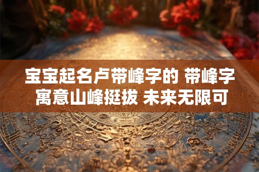 宝宝起名卢带峰字的 带峰字 寓意山峰挺拔 未来无限可能