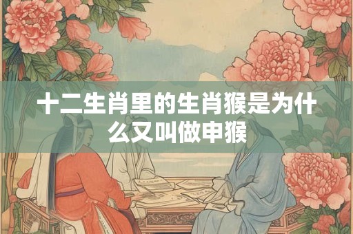 十二生肖里的生肖猴是为什么又叫做申猴