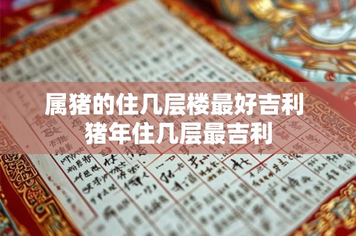 属猪的住几层楼最好吉利 猪年住几层最吉利