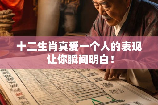 十二生肖真爱一个人的表现 让你瞬间明白！