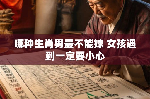 哪种生肖男最不能嫁 女孩遇到一定要小心