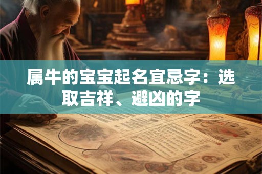 属牛的宝宝起名宜忌字:选取吉祥、避凶的字 属牛的宝宝起名宜忌字:选取吉祥、避凶的字