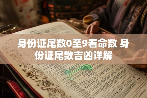 身份证尾数0至9看命数 身份证尾数吉凶详解