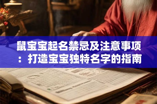 鼠宝宝起名禁忌及注意事项：打造宝宝独特名字的指南
