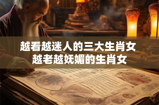 越看越迷人的三大生肖女 越老越妩媚的生肖女