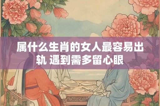 属什么生肖的女人最容易出轨 遇到需多留心眼 属什么生肖的女人最容易出轨 遇到需多留心眼