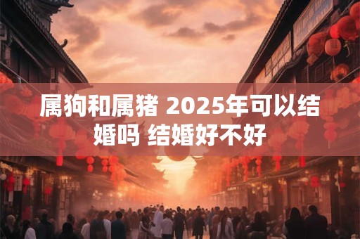 属狗和属猪 2025年可以结婚吗 结婚好不好