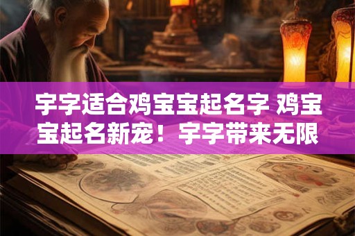 宇字适合鸡宝宝起名字 鸡宝宝起名新宠！宇字带来无限好运！