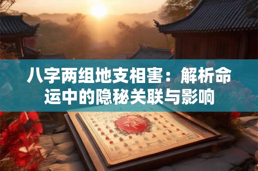 八字两组地支相害：解析命运中的隐秘关联与影响