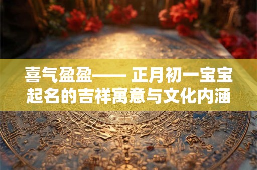喜气盈盈—— 正月初一宝宝起名的吉祥寓意与文化内涵
