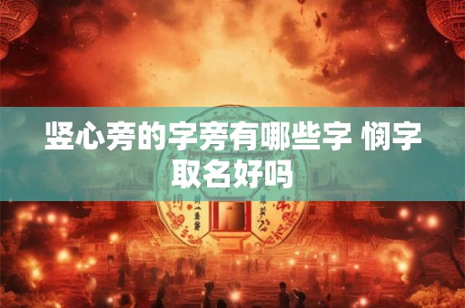 竖心旁的字旁有哪些字 悯字取名好吗