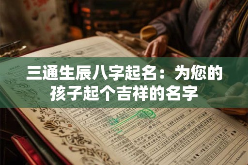 三通生辰八字起名：为您的孩子起个吉祥的名字