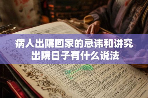 病人出院回家的忌讳和讲究 出院日子有什么说法