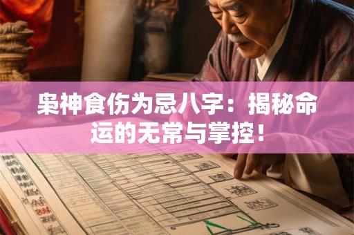 详细阅读:枭神食伤为忌八字:揭秘命运的无常与掌控! 枭神食伤为忌八字:揭秘命运的无常与掌控!
