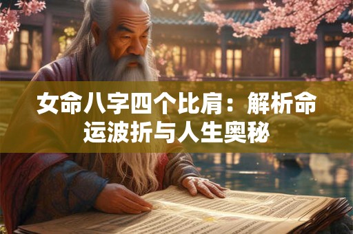 女命八字四个比肩：解析命运波折与人生奥秘