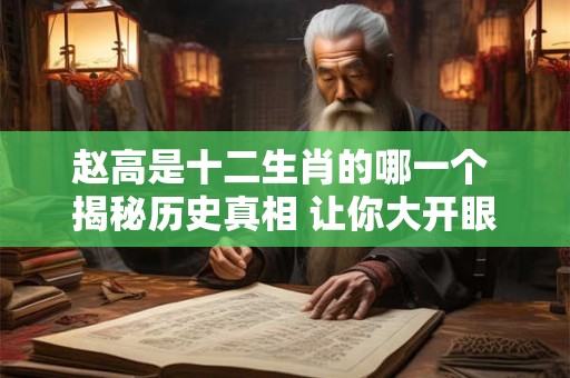 赵高是十二生肖的哪一个 揭秘历史真相 让你大开眼界！