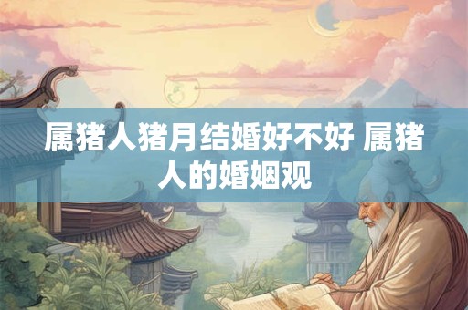 属猪人猪月结婚好不好 属猪人的婚姻观