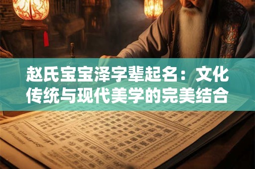 赵氏宝宝泽字辈起名：文化传统与现代美学的完美结合