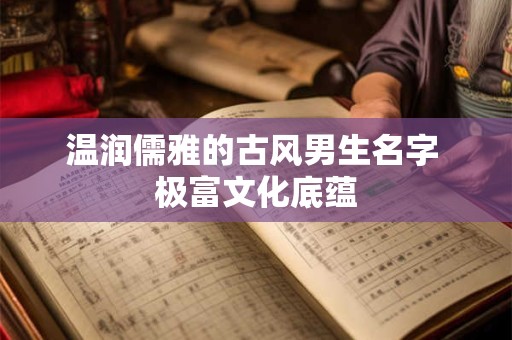 温润儒雅的古风男生名字 极富文化底蕴