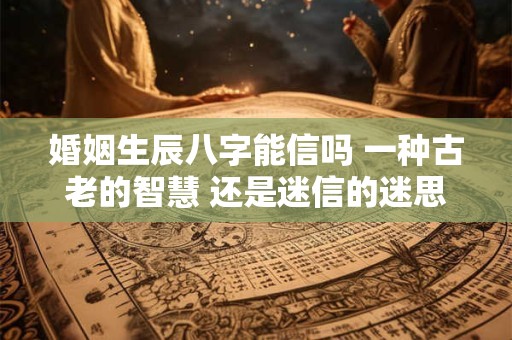 婚姻生辰八字能信吗 一种古老的智慧 还是迷信的迷思