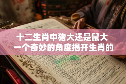 十二生肖中猪大还是鼠大 一个奇妙的角度揭开生肖的奥秘