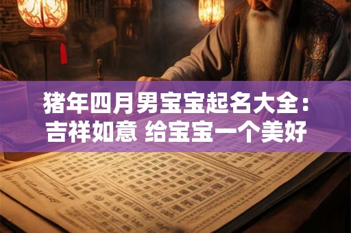猪年四月男宝宝起名大全：吉祥如意 给宝宝一个美好的开始