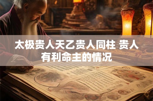 太极贵人天乙贵人同柱 贵人有利命主的情况