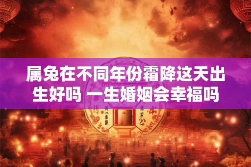 属兔在不同年份霜降这天出生好吗 一生婚姻会幸福吗