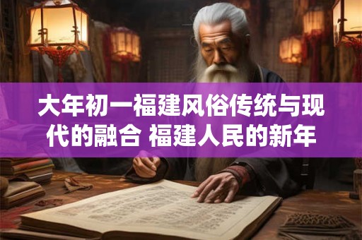 大年初一福建风俗传统与现代的融合 福建人民的新年庆典