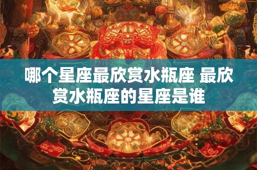 哪个星座最欣赏水瓶座 最欣赏水瓶座的星座是谁