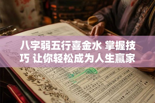 八字弱五行喜金水 掌握技巧 让你轻松成为人生赢家