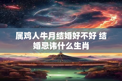 属鸡人牛月结婚好不好 结婚忌讳什么生肖