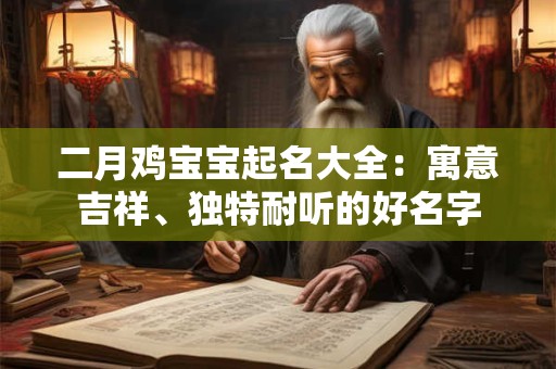二月鸡宝宝起名大全：寓意吉祥、独特耐听的好名字