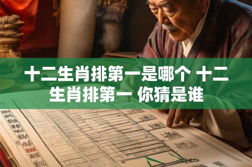 十二生肖排第一是哪个 十二生肖排第一 你猜是谁