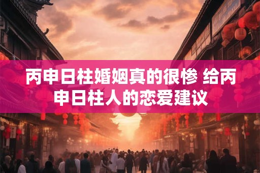 丙申日柱婚姻真的很惨 给丙申日柱人的恋爱建议