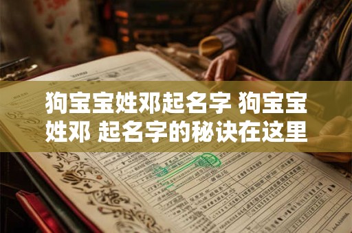 狗宝宝姓邓起名字 狗宝宝姓邓 起名字的秘诀在这里！