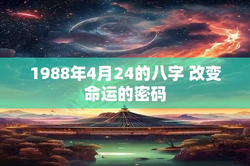 1988年4月24的八字 改变命运的密码