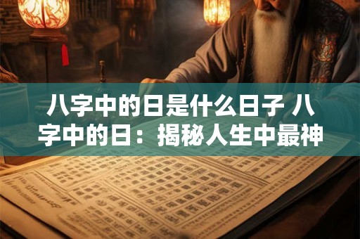 八字中的日是什么日子 八字中的日：揭秘人生中最神秘的日子