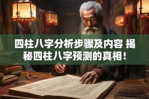 四柱八字分析步骤及内容 揭秘四柱八字预测的真相！