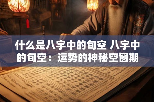 什么是八字中的旬空 八字中的旬空：运势的神秘空窗期