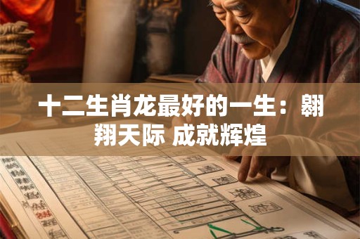 十二生肖龙最好的一生：翱翔天际 成就辉煌